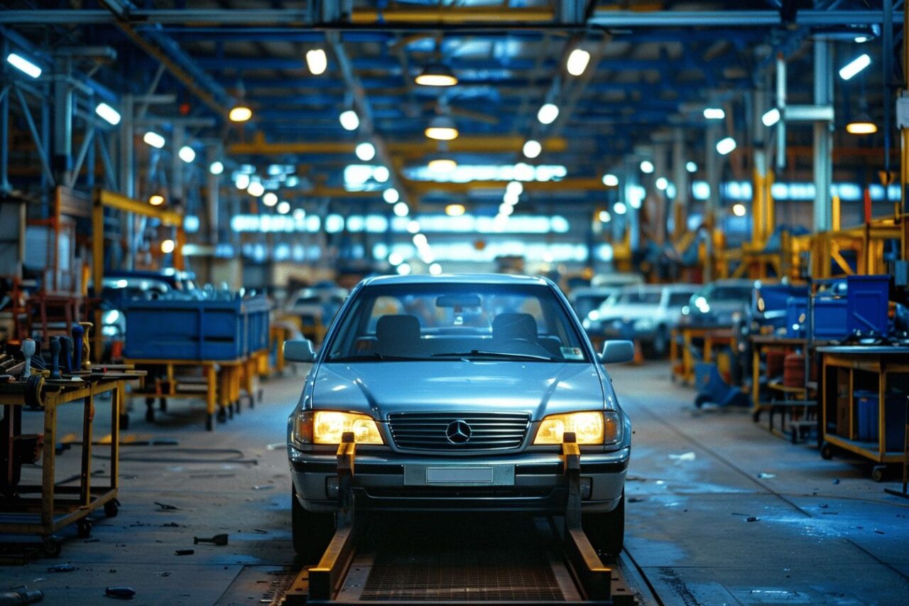 Voiture abandonnée prête à être recyclée