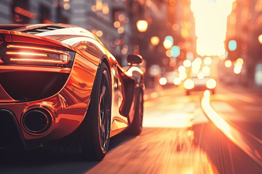 Voiture accélérant rapidement vers 100 kmh