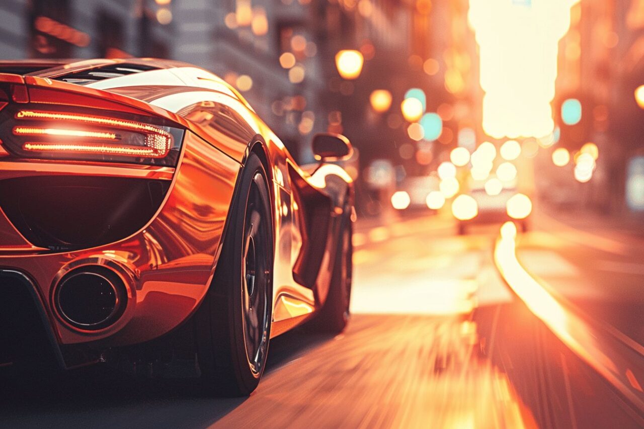 Voiture accélérant rapidement vers 100 kmh
