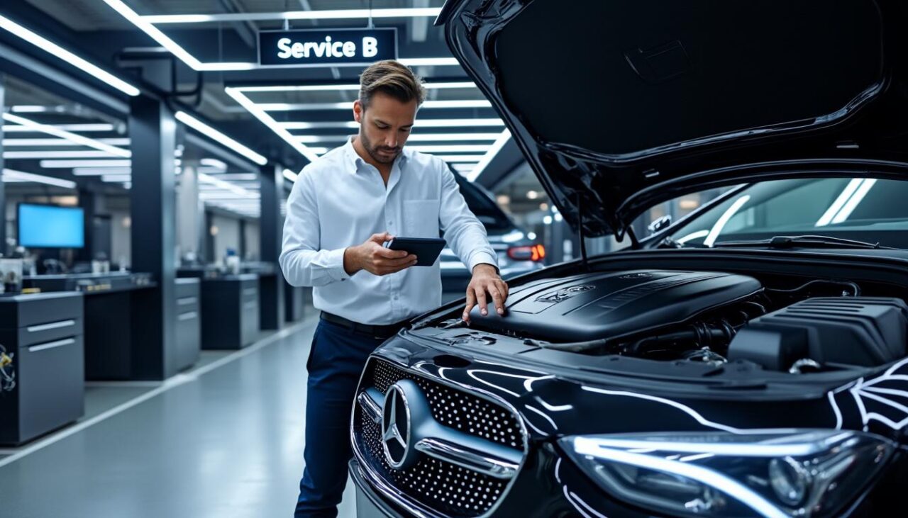 découvrez à quoi correspond le service b chez mercedes : une révision complète de votre véhicule incluant vérifications, changements de filtres et contrôle des principaux éléments pour assurer la sécurité et la longévité de votre voiture.